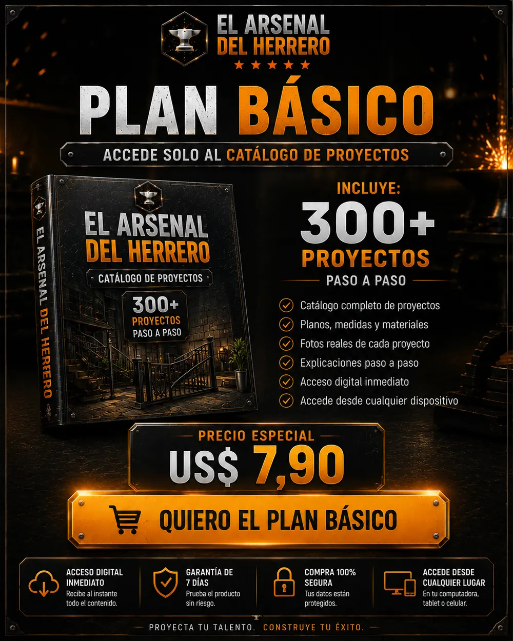 Plan Básico — 300+ proyectos paso a paso por US$ 7,90